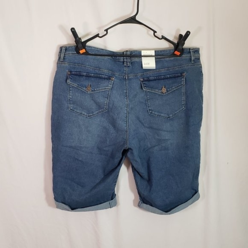 Style & Co Plus Size 24W Shorts Camino Button Front Casual Summer NWT (AF) - Picture 2 of 7